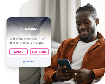 Book your jet washing service with ease from the comfort of your own home, with just a few clicks on your phone.